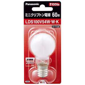 パナソニック　Panasonic 電球 ミニクリプトン球 ホワイト[E17/1個/一般電球形] LDS100V54W･W･K 