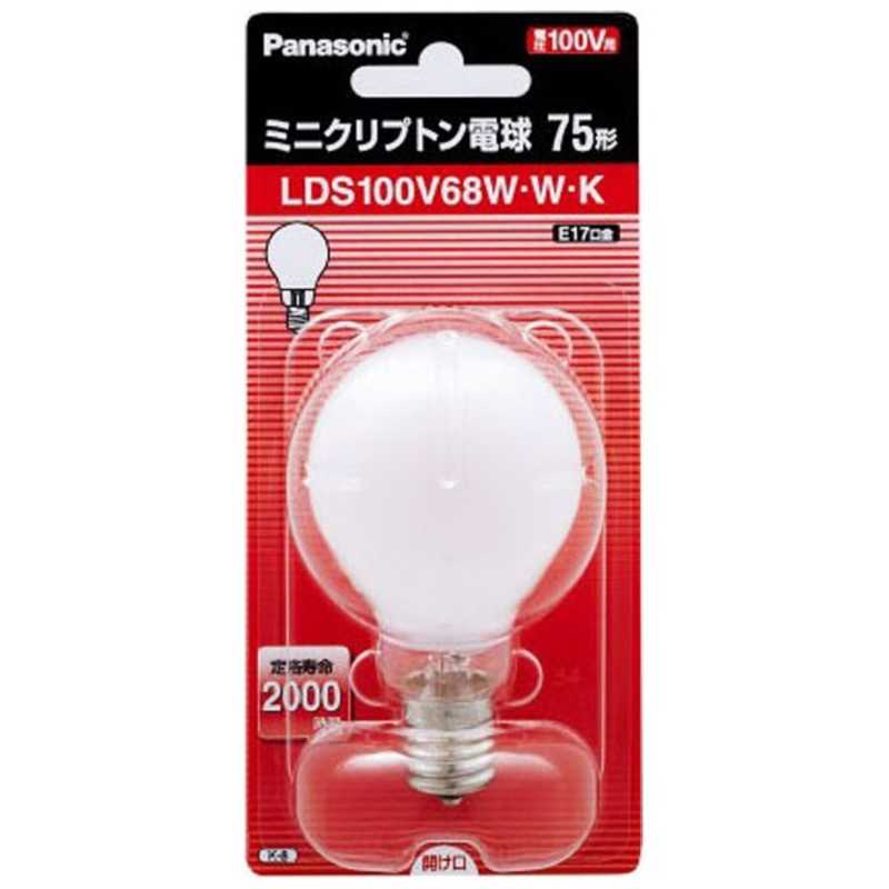 パナソニック　Panasonic パナソニック　Panasonic 電球 ミニクリプトン球 ホワイト[E17/1個/一般電球形] LDS100V68W･W･K  LDS100V68W･W･K 
