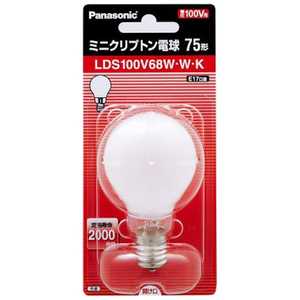 パナソニック　Panasonic 電球 ミニクリプトン球 ホワイト[E17/1個/一般電球形] LDS100V68W･W･K 