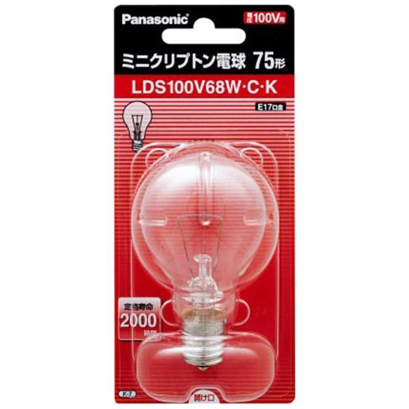 正規店 販売実績No.1 パナソニック Panasonic 電球 ミニクリプトン球 クリア E17 C 1個 K 一般電球形 LDS100V68W