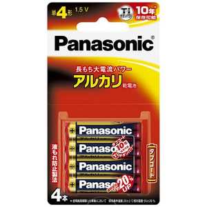 パナソニック Panasonic アルカリ乾電池単4形4本パック LR03XJ/4B