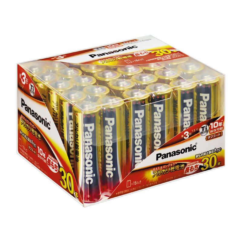 パナソニック　Panasonic パナソニック　Panasonic 単3形 アルカリ乾電池(30本パック) LR6XJ/30SH LR6XJ/30SH