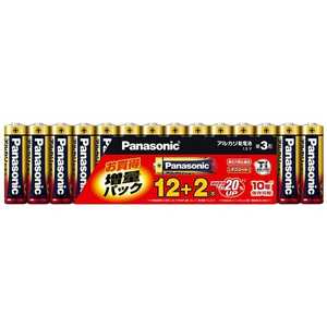 パナソニック　Panasonic ｢単3形乾電池｣アルカリ乾電池 12+2本パック(限定増量パック) LR6XJSP/14S