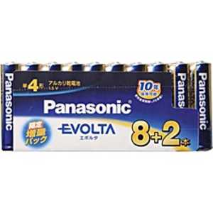 パナソニック Panasonic 「単4形乾電池」アルカリ乾電池「EVOLTA」8+2本パック LR03EJSP/10S