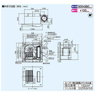 パナソニック Panasonic 電気式バス換気乾燥機 FY-13UG5V (宅配商品 