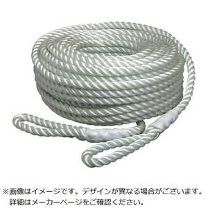 まつうら工業 ウインチ用ナイロンロｰプ(3打ち)8mmΦ×50m両端アイ加工  NR3STRAND850