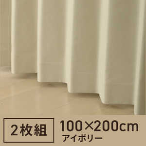 東京シンコール 2枚組 ドレープカーテン PSコナー(100×200cm/アイボリー) 