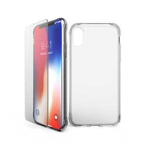 ITSKINS iPhone2018 5.8inch/iPhoneX用 液晶保護ガラス付き耐衝撃ケース MSIT-P858NCL クリア