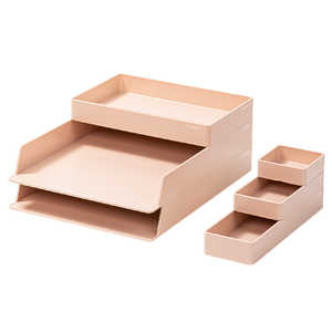 DELI デスクオーガナイザーセット nusign(ニューサイン) ピンク DLI-NFU001PK