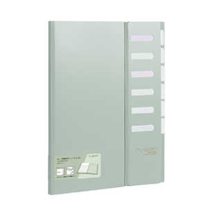 DELI 半透明ポケットファイル A4 6ポケット インデックス付き nusign(ニューサイン) 緑 DLI-NDB516GR