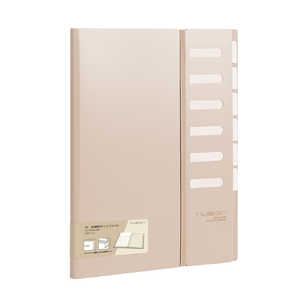 DELI 半透明ポケットファイル A4 6ポケット インデックス付き nusign(ニューサイン) ベージュ DLI-NDB516BE