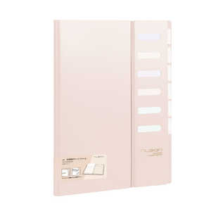 DELI 半透明ポケットファイル A4 6ポケット インデックス付き nusign(ニューサイン) ピンク DLI-NDB516PK