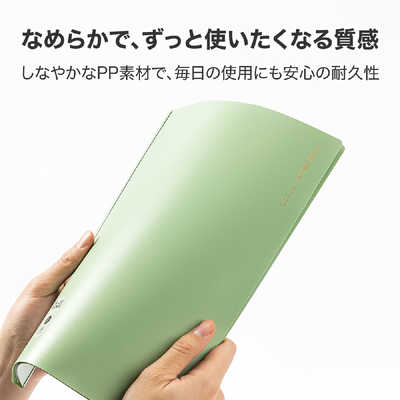 DELI A4クリアポケットファイル(30P) nusign(ニューサイン) グリーン