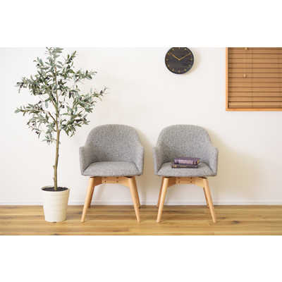 東谷 カラメリ回転式チェア(グレー/W50×D55×H73×SH43cm) の通販