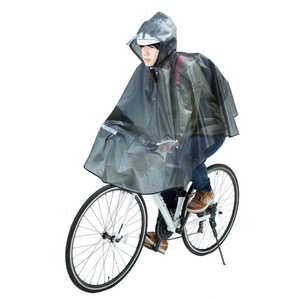 カワスミ 膝を雨から守るPEVAレインポンチョ 一般車＆クロスバイク用(適応身長目安155～175cmグレー) グレー KW-800GR