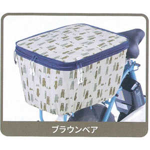 カワスミ 2段式後カゴカバー ブラウンベア NET-103J