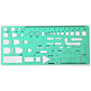 タケダ テンプレ-ト 電気回路定規 29-0158