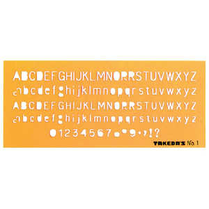 タケダ テンプレート 英字定規 N0.1 29-1052