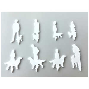 タケダ シルエット人形アクリル白 人・犬猫1/100 40-0481 タケダ シルエット人形アクリル白 人・犬猫1/100 40-0481