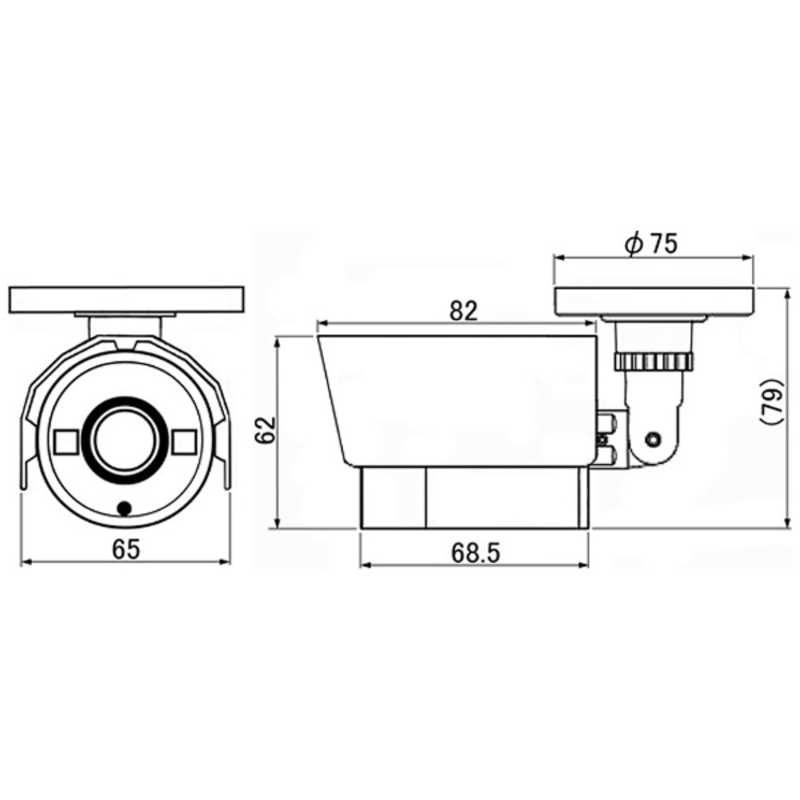 マザーツール マザーツール アナログ対応カラー監視カメラ赤外線対応･防水タイプ MTWS38AHD MTWS38AHD