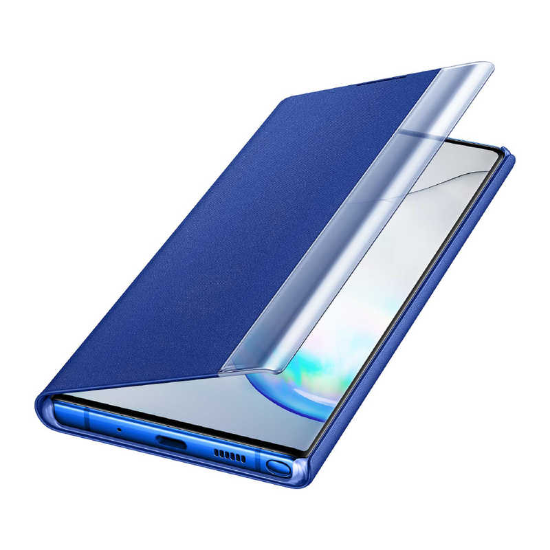GALAXY GALAXY 【アウトレット】｢純正｣サムスン Galaxy Note10+用 CLEAR VIEW COVER ブルー EF-ZN975CLEGJP EF-ZN975CLEGJP