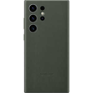 GALAXY サムスン純正 GalaxyS23 Ultra Leather Case/Green グリーン EF-VS918LGEGJP