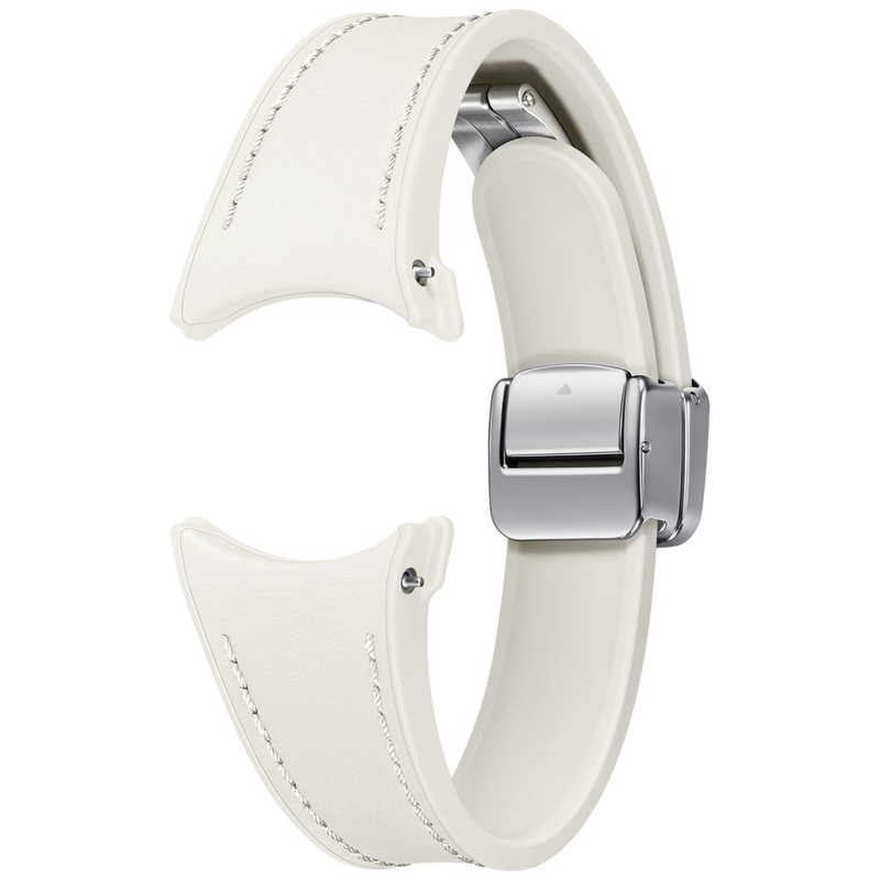 GALAXY GALAXY (サムスンGalaxy純正)Galaxy Watch6シリーズ 交換バンド「Watch6 D-Buckle Hybrid Leather Band (Slim S/M) CREAM」 クリーム ET-SHR93SUEGJP ET-SHR93SUEGJP