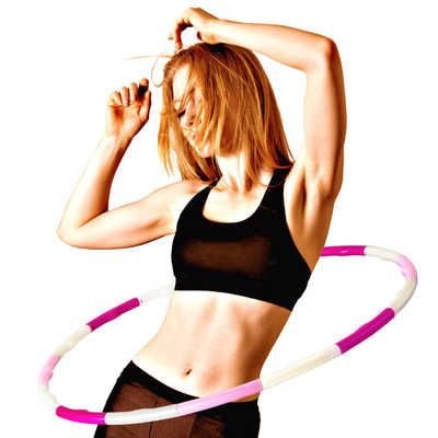 LAVIE 健康グッズ ガールズフラフープ(φ80cm ピンク×ホワイト) の通販