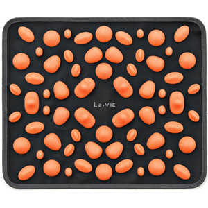  LAVIE La-VIE 健康グッズ 足裏いてーよ(40×34cm ブラック×オレンジ) 3B4769