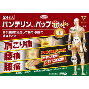 KOWA 【第2類医薬品】バンテリンコーワパップホット (24枚) ★セルフメディケーション税制対象商品 KOWA 【第2類医薬品】バンテリンコーワパップホット (24枚) ★セルフメディケーション税制対象商品