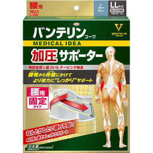 VANTELIN KOWA(バンテリンコーワ) サポーター 腰用 しっかり加圧タイプ ゆったり大きめ ブルーグレー(1枚入)〔サポーター〕 VANTELIN KOWA(バンテリンコーワ) サポーター 腰用 しっかり加圧タイプ ゆったり大きめ ブルーグレー(1枚入)〔サポーター〕