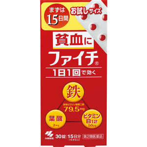 小林製薬 【第2類医薬品】 ファイチお試しサイズ(30錠) 小林製薬 【第2類医薬品】 ファイチお試しサイズ(30錠)