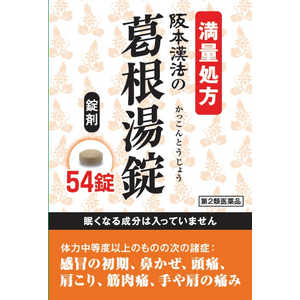 阪本漢法製薬 【第2類医薬品】阪本漢法の葛根湯錠 54錠★セルフメディケーション税制対象商品