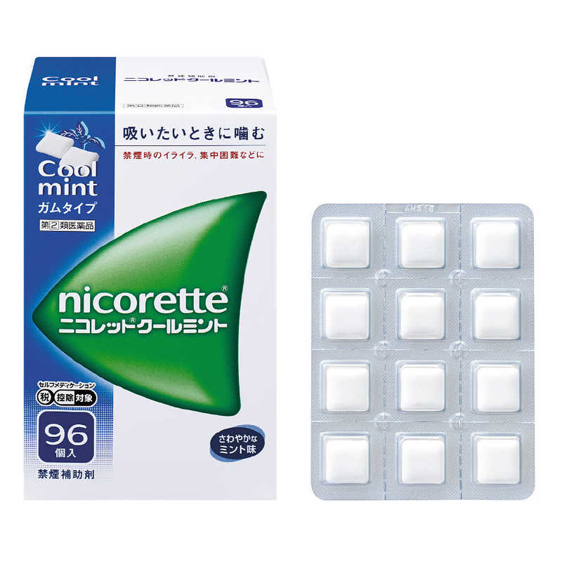 アリナミン製薬 アリナミン製薬 【第（2）類医薬品】ニコレットクールミント(96個)〔禁煙補助剤〕 ★セルフメディケーション税制対象商品  