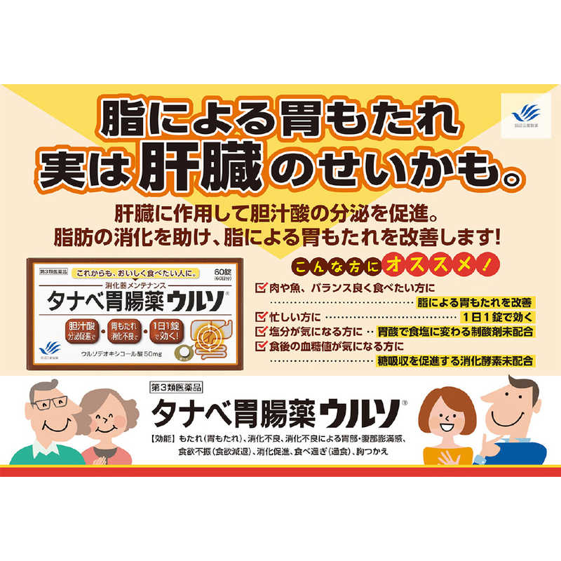 市場 第3類医薬品 タナベ胃腸薬ウルソ 60錠×3個セット：くすりの勉強堂＠最新健康情報