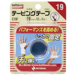 ニチバン バトルウィン テーピングテープ Cタイプ 非伸縮 (19mm×12m) 2巻入り 