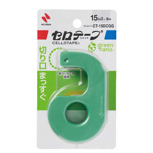 ニチバン セロテープ小巻カッターつきまっすぐ切れるタイプグリーンナノ配合 パールグリーン CT-15DCGG ニチバン セロテープ小巻カッターつきまっすぐ切れるタイプグリーンナノ配合 パールグリーン CT-15DCGG