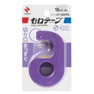 ニチバン セロテープ小巻カッターつきまっすぐ切れるタイプグリーンナノ配合 パールパープル CT-15DCPG ニチバン セロテープ小巻カッターつきまっすぐ切れるタイプグリーンナノ配合 パールパープル CT-15DCPG
