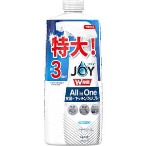 P＆G JOY(ジョイ)W除菌 ミラクル泡スプレー 微香 つめかえ3回分 630ml 