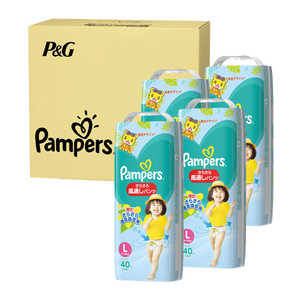 P＆G 【ケース販売】Pampers（パンパース）さらさらケア 風通しパンツ / スーパ-ジャンボ L 40枚 （9-14kg）×4コ 