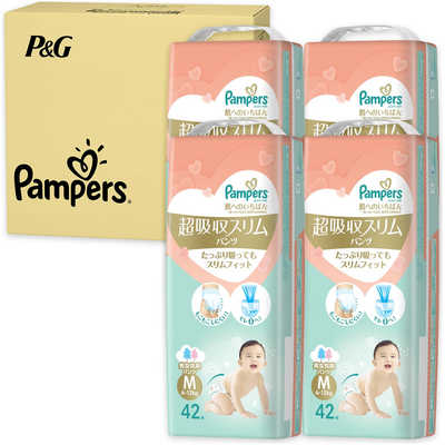 P＆G パンパース 肌へのいちばん 超吸収スリムパンツ Mサイズ (6-12kg
