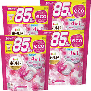 P&G ［ケース販売］Bold（ボールド）ジェルボール4D つめかえ超メガジャンボサイズ 85個×4個（340個） プレミアムブロッサムの香り 