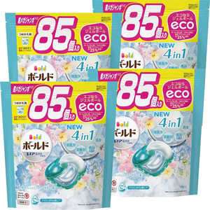 P&G ［ケース販売］Bold（ボールド）ジェルボール4D つめかえ超メガジャンボサイズ 85個×4個（340個） フレッシュフラワーサボンの香り 