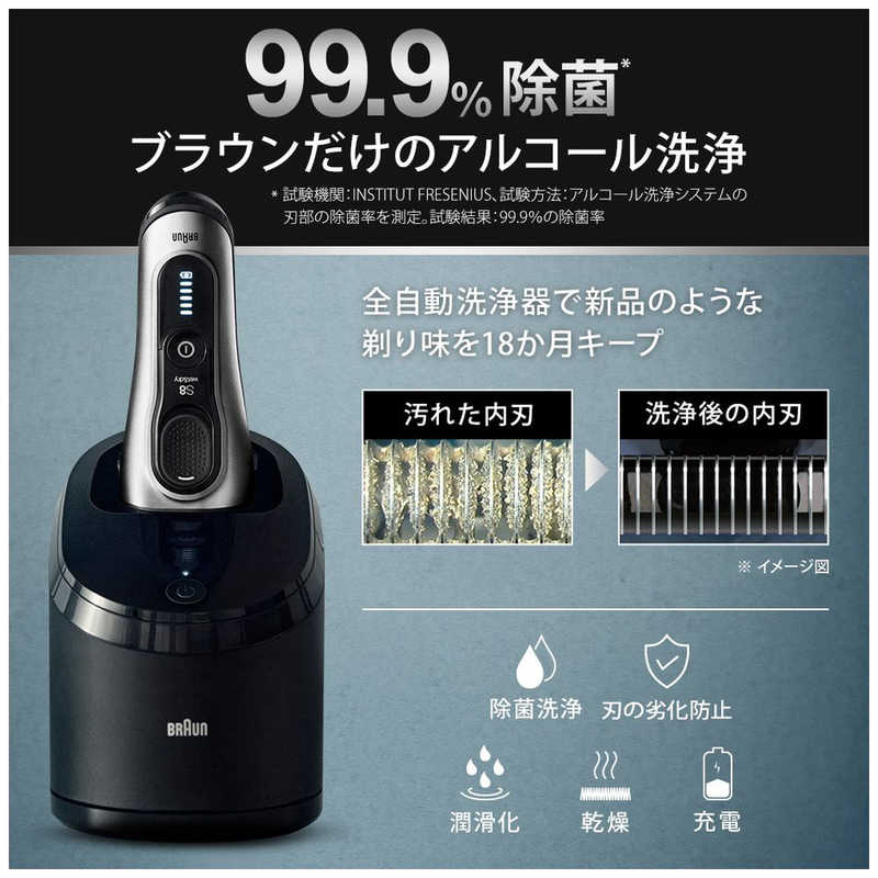 ブラウン　BRAUN ブラウン　BRAUN 【アウトレット】電気シェーバー シリーズ8 ［3枚刃 /AC100V-240V］ シルバー 8567CC 8567CC