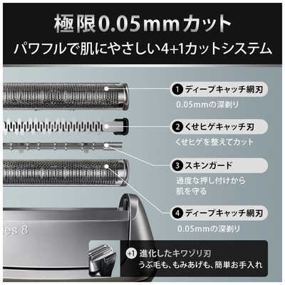 ブラウン BRAUN 【アウトレット】電気シェーバー シリーズ8 ［3枚刃
