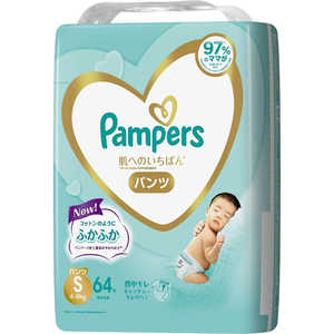 P &G Pampers(パンパース)肌へのいちばん パンツ スーパージャンボ Sサイズ(4-8kg)64枚 PMハダイチPSJS64