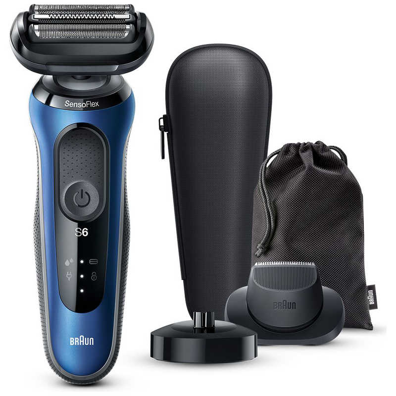 ブラウン　BRAUN ブラウン　BRAUN 電気シェーバー シリーズ6 充電スタンド(ブルー)［3枚刃 /AC100V-240V］ 61B4200CSV 61B4200CSV