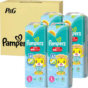 P＆G (ケース販売)パンパース さらさら風通しパンツ / スーパジャンボ Lサイズ(9-14kg)40枚×4個 