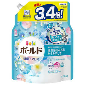 P&G ボールドジェル 爽やかフレッシュフラワーサボンの香り つめかえ用 超ジャンボサイズ 1360g P&G ボールドジェル 爽やかフレッシュフラワーサボンの香り つめかえ用 超ジャンボサイズ 1360g