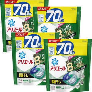 P＆G (ケース販売)アリエールジェルボール4D部屋干し用 つめかえ用 メガジャンボサイズ 70個×4個 